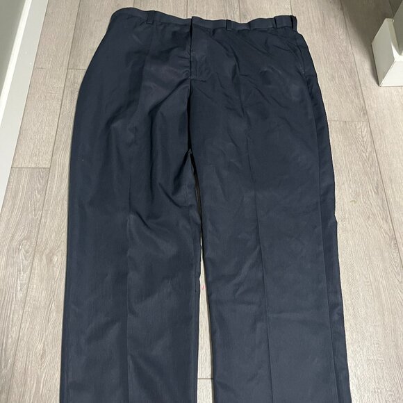 Arnold Palmer Navy Blue Dress Pants 42x30 100% Polyester - Picture 1 of 8